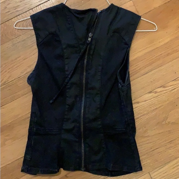 G-Star Women's Sleeveless black denim pendulum top, add edge to your denim S - Picture 4 of 7